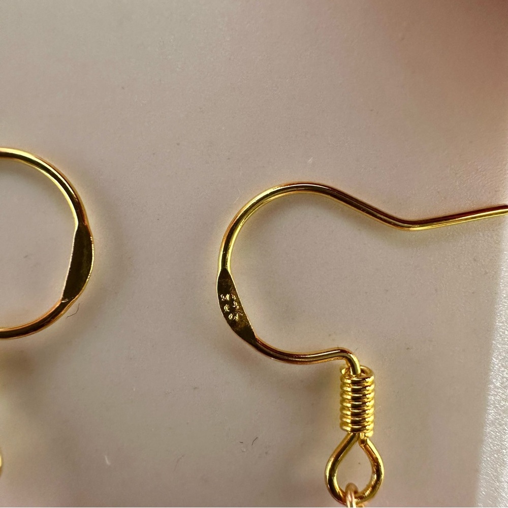 NEW⚜️Freshwater Raw Pearl Dangly Earrings - Picture 6 of 6